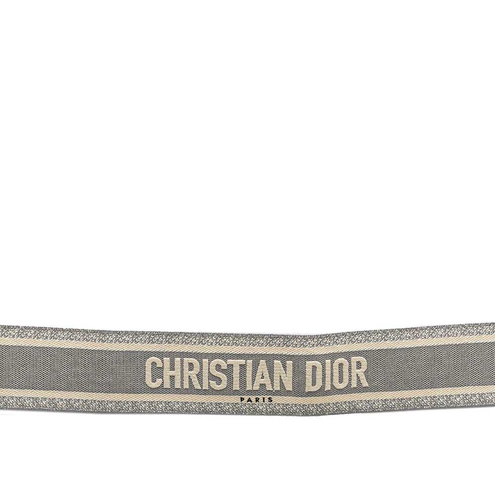 Gray Dior Embroidered Logo Strap - image 2