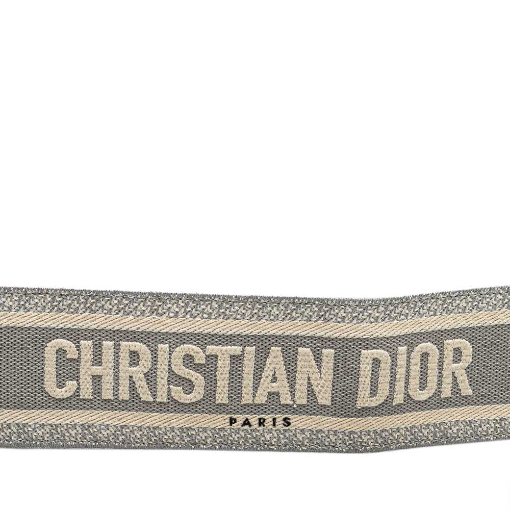 Gray Dior Embroidered Logo Strap - image 3