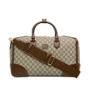 Beige Gucci GG Supreme Interlocking Gs Travel Bag