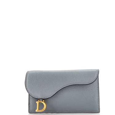 Christian Dior Saddle Card Case Leather