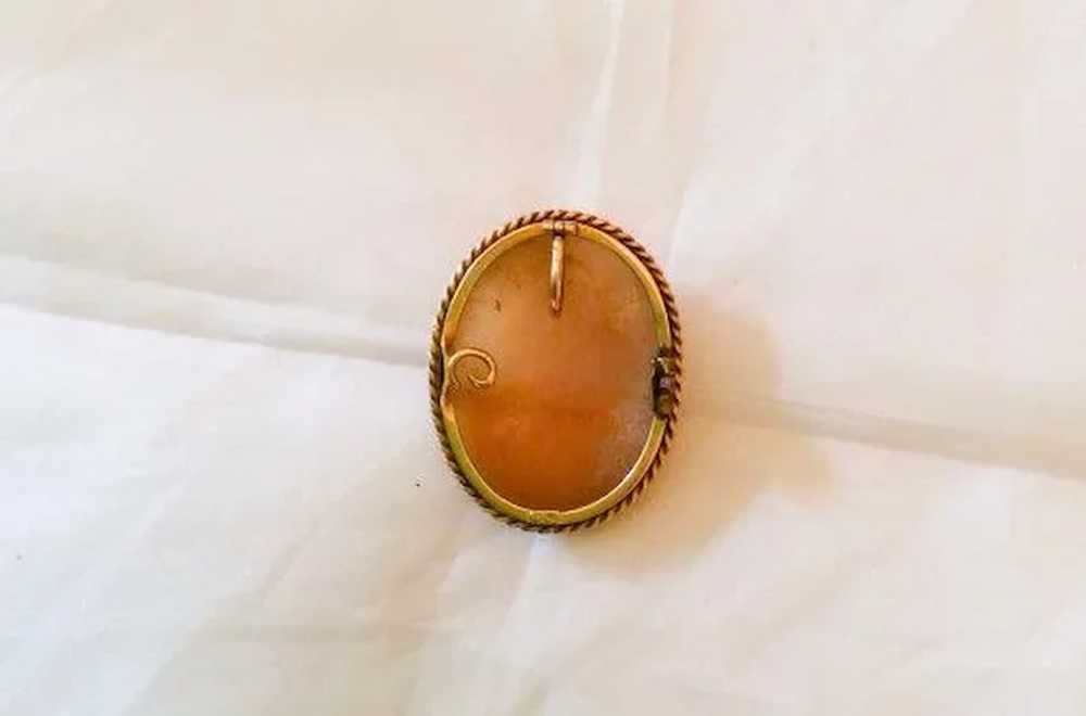 Victorian Cameo Pendant, 9K Gold, Goddess Ceres, … - image 3