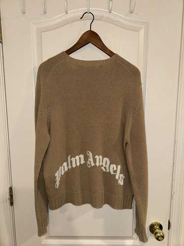 Palm Angels Palm Angels Beige Curved Sweater