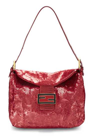 Red Sequin Shoulder Bag