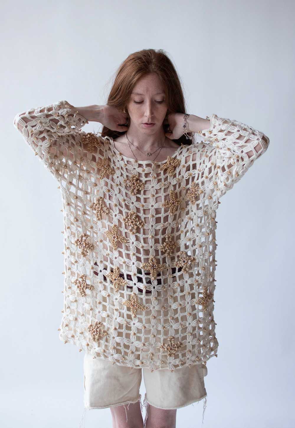 1990s Crochet Sweater | Michael Simo - image 1