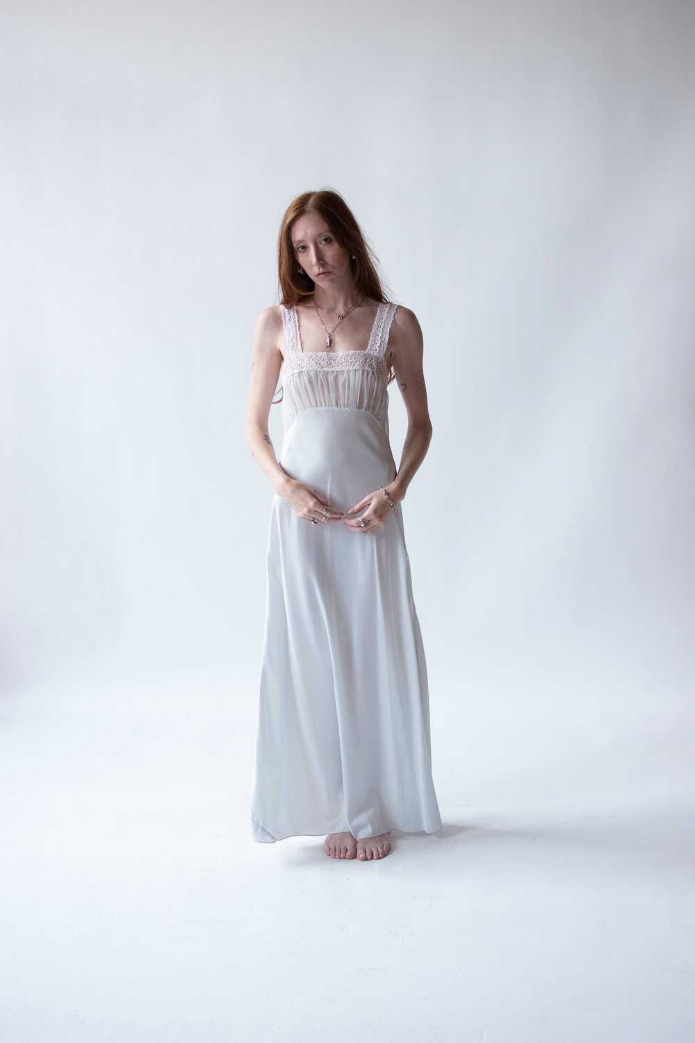 1950s Ice Blue Peignoir - image 7