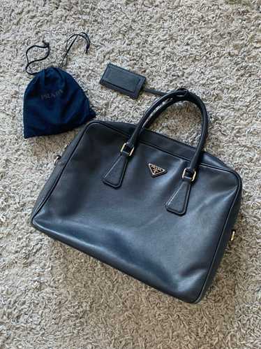 Prada Prada blue briefcase with dust bag