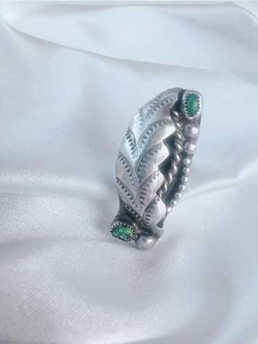 sterling silver 925 old pawn leaf ring