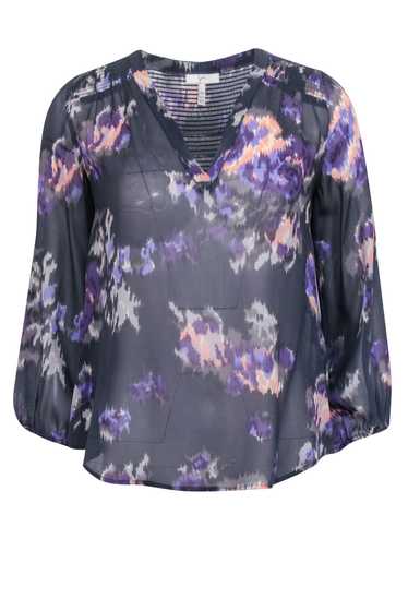 Joie - Dark Grey w/ Purple, Peach, & Cream Waterc… - image 1