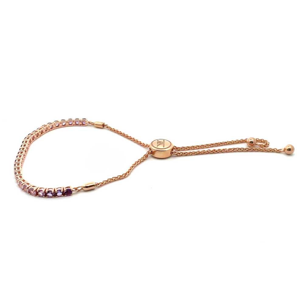 LeVian 14K Rose Gold Amethyst Adjustable Tennis B… - image 2