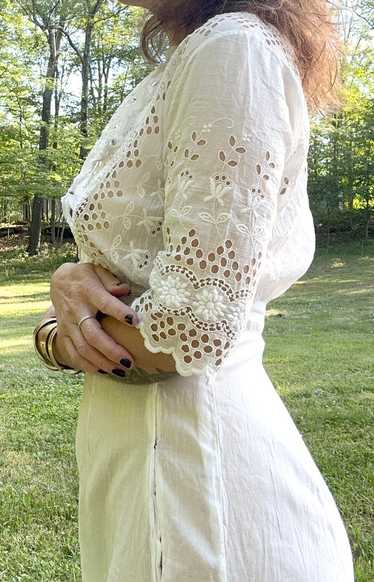 Eyelet Bodice Tea Dress / 1910s