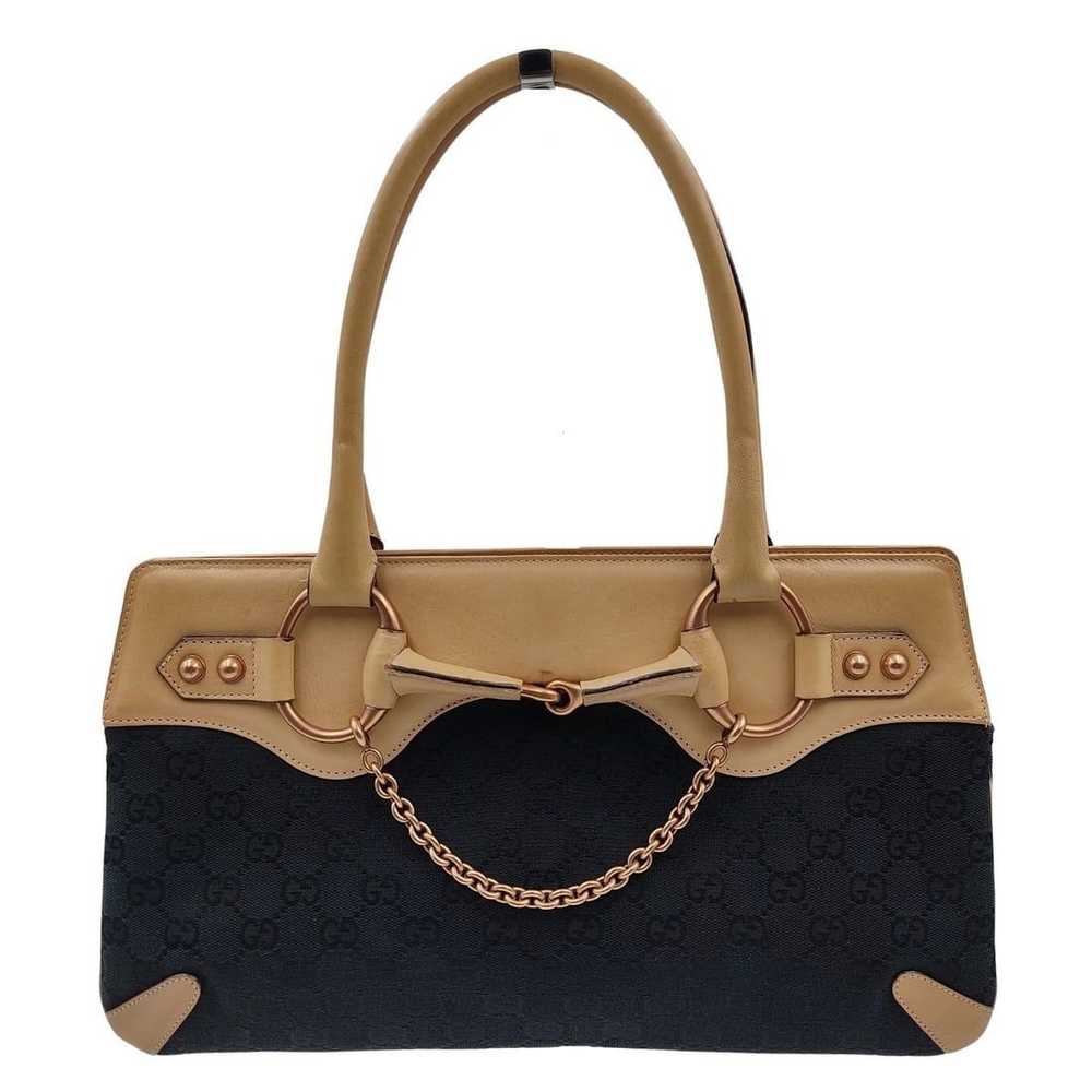 GUCCI Horsebit Chain shoulder bag in canvas and l… - image 1
