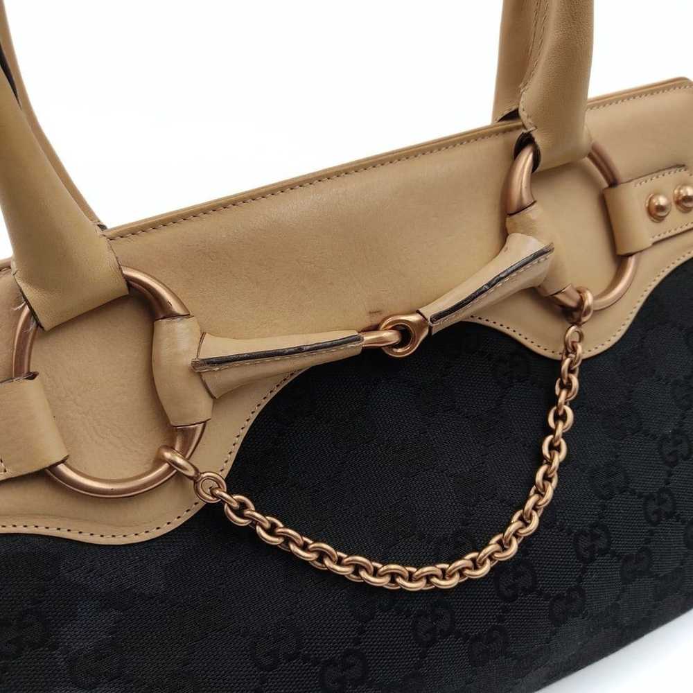 GUCCI Horsebit Chain shoulder bag in canvas and l… - image 4