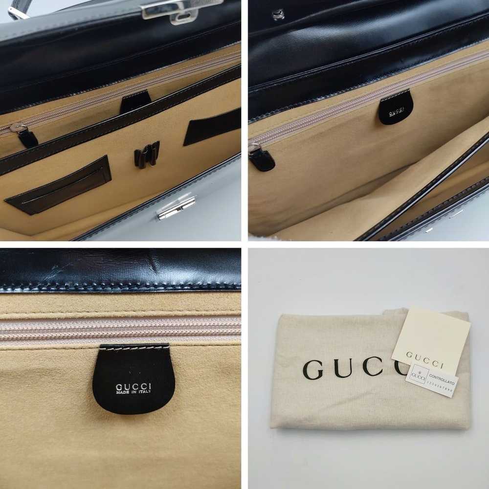 GUCCI business handbag in black leather - image 8