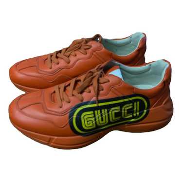 Gucci Rhyton leather low trainers