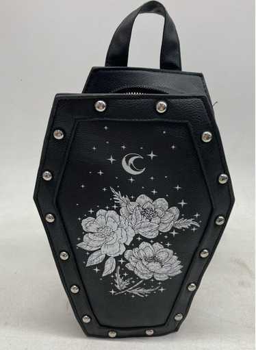Hot Topic Black Floral Celestial Coffin Mini Backp