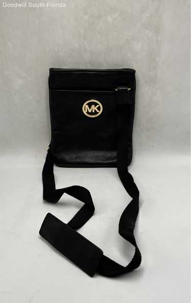 Michael Kors Black Leather Type Crossbody Bag