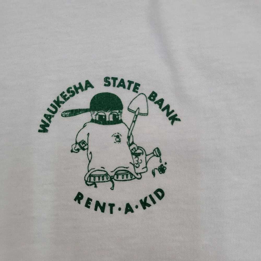 Hanes Vintage 80s Waukesha State-Bank Shirt Women… - image 3