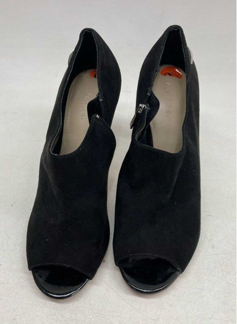 Women's Calvin Klein Size 9.5 Black Heeled Booties - image 2