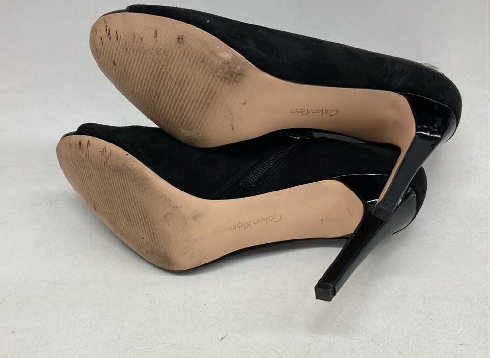 Women's Calvin Klein Size 9.5 Black Heeled Booties - image 6