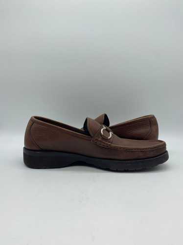 Authentic Salvatore Ferragamo Brown Loafer Dress S