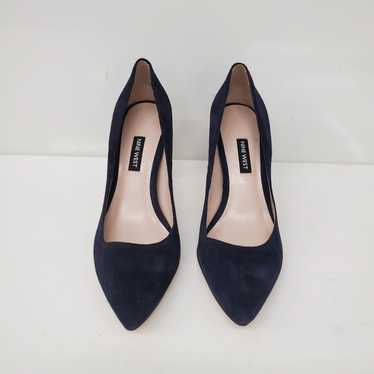 Nine West Navy Blue Suede Tatiana Pointed Heel Pu… - image 1