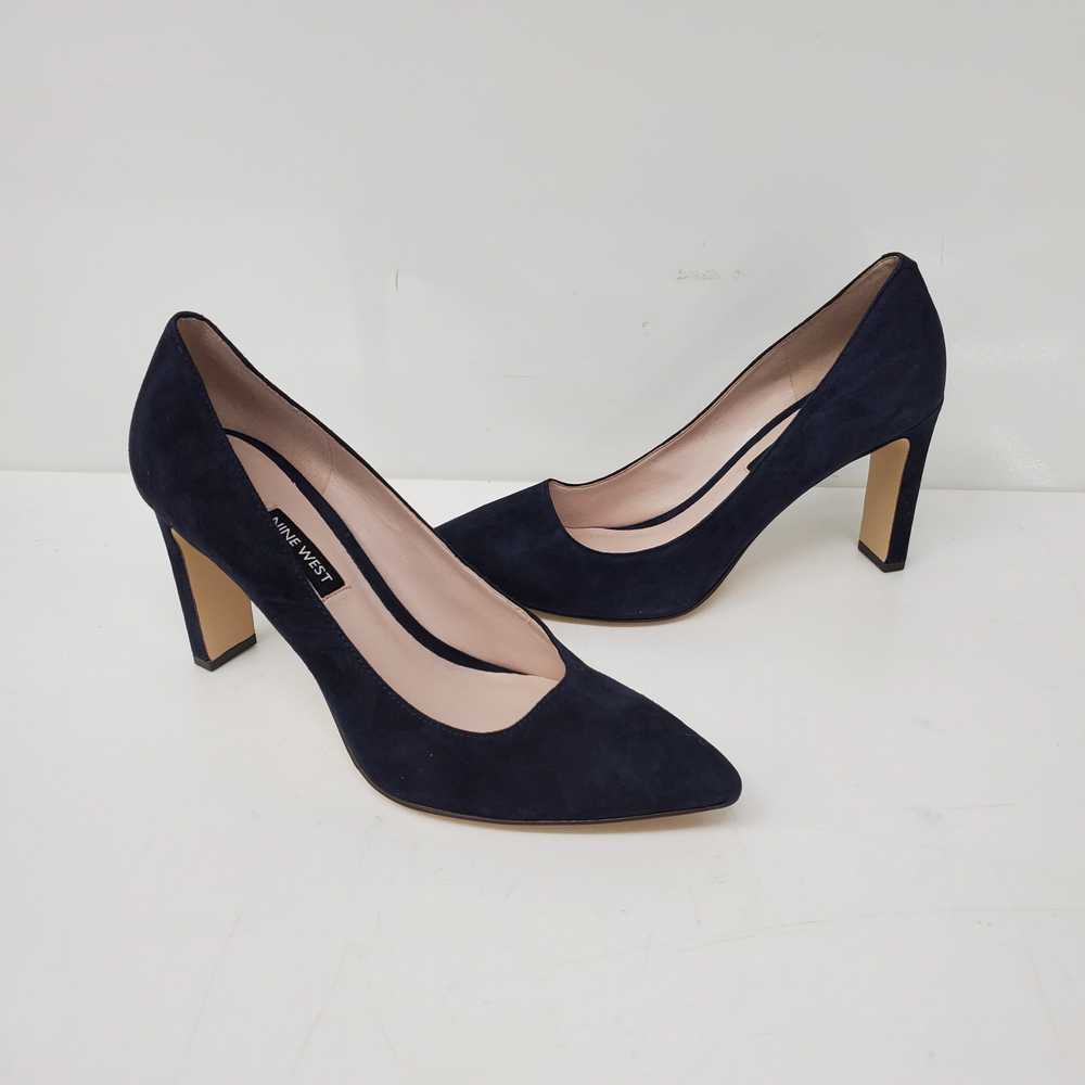 Nine West Navy Blue Suede Tatiana Pointed Heel Pu… - image 2