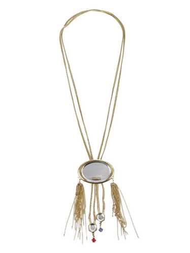 Fendi Pre-Owned 1990-2000 fringed mirror pendant n