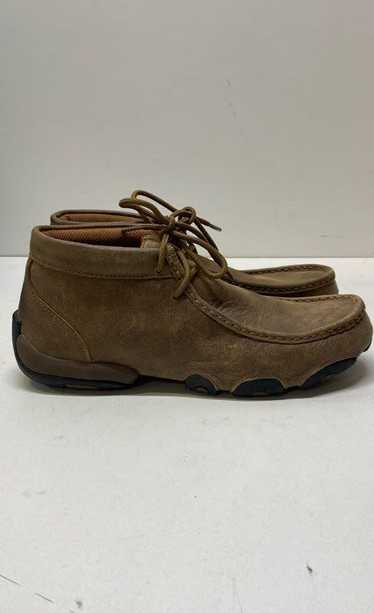Twisted X Brown Leather Chukka Shoes Brown 7