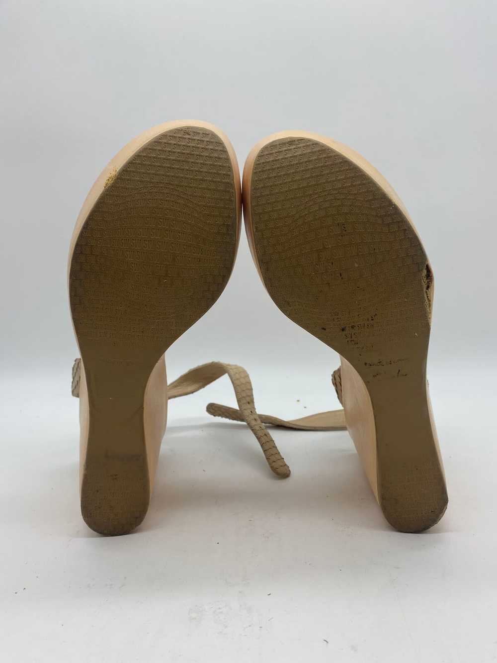 Authentic Stuart Weitzman Beige Platform Heel W 6 - image 9