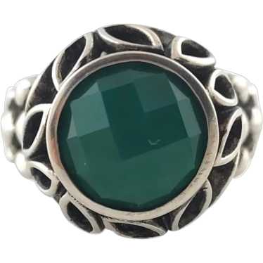 John Hardy JAi Sterling Silver Green Faceted Ston… - image 1