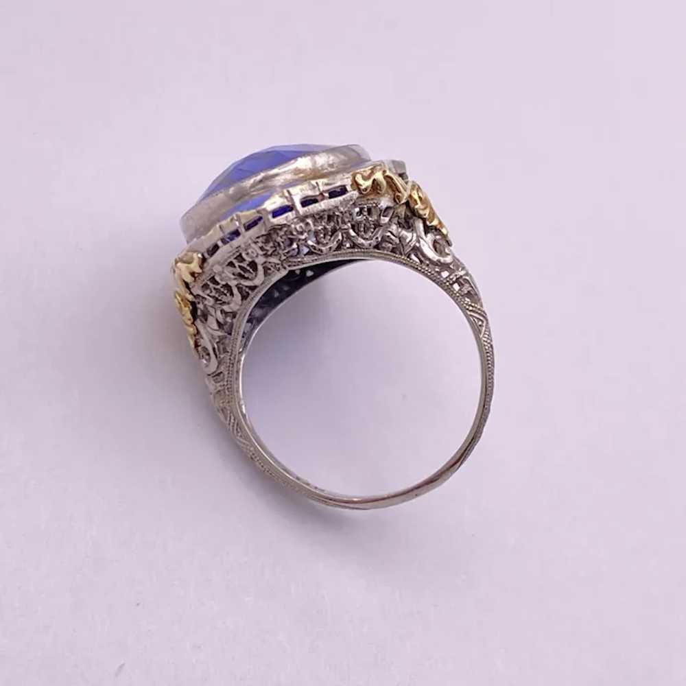 Fabulous 16.08 Carat Lab Sapphire Vintage Ring Co… - image 9