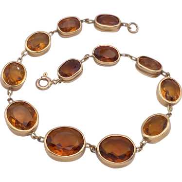 Lovely Vintage Madeira Citrine Gemstone Bracelet 1