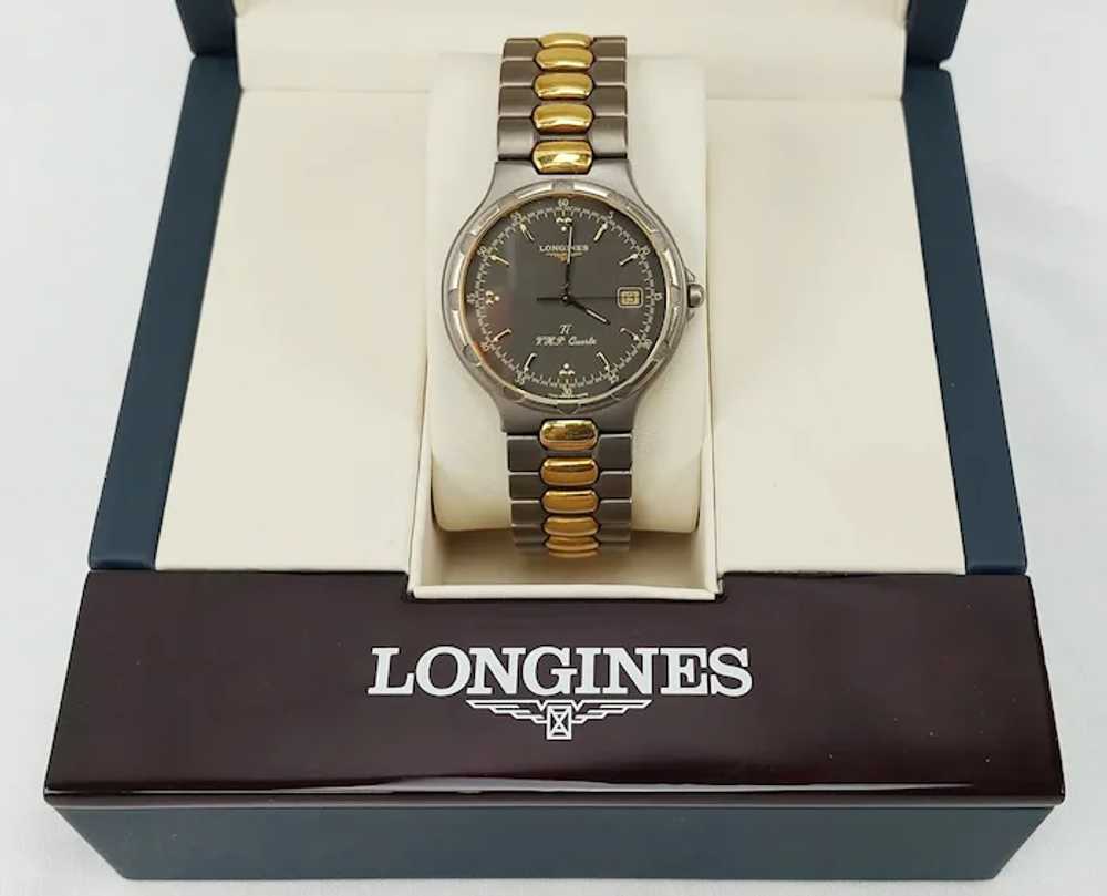 Gents Titanium Longines Conquest Quartz Wristwatc… - image 2