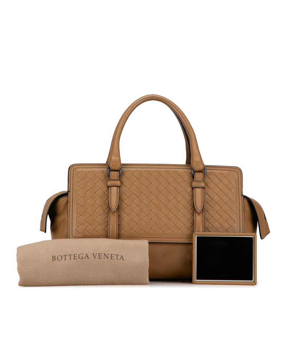 Bottega Veneta Woven Leather Top-Zip Handbag with… - image 10