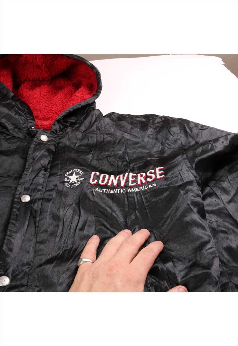 Vintage 90's Converse Puffer Jacket Back Print Fu… - image 4