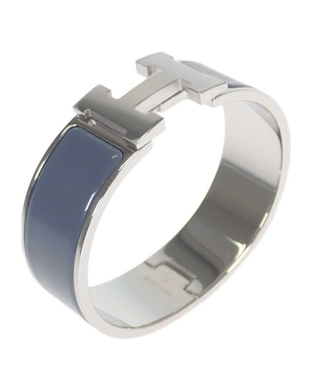 Hermes Silver Hermes Clic H Bracelet - Excellent … - image 2