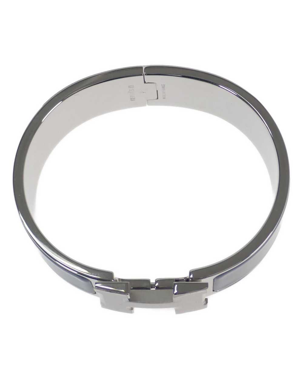 Hermes Silver Hermes Clic H Bracelet - Excellent … - image 3