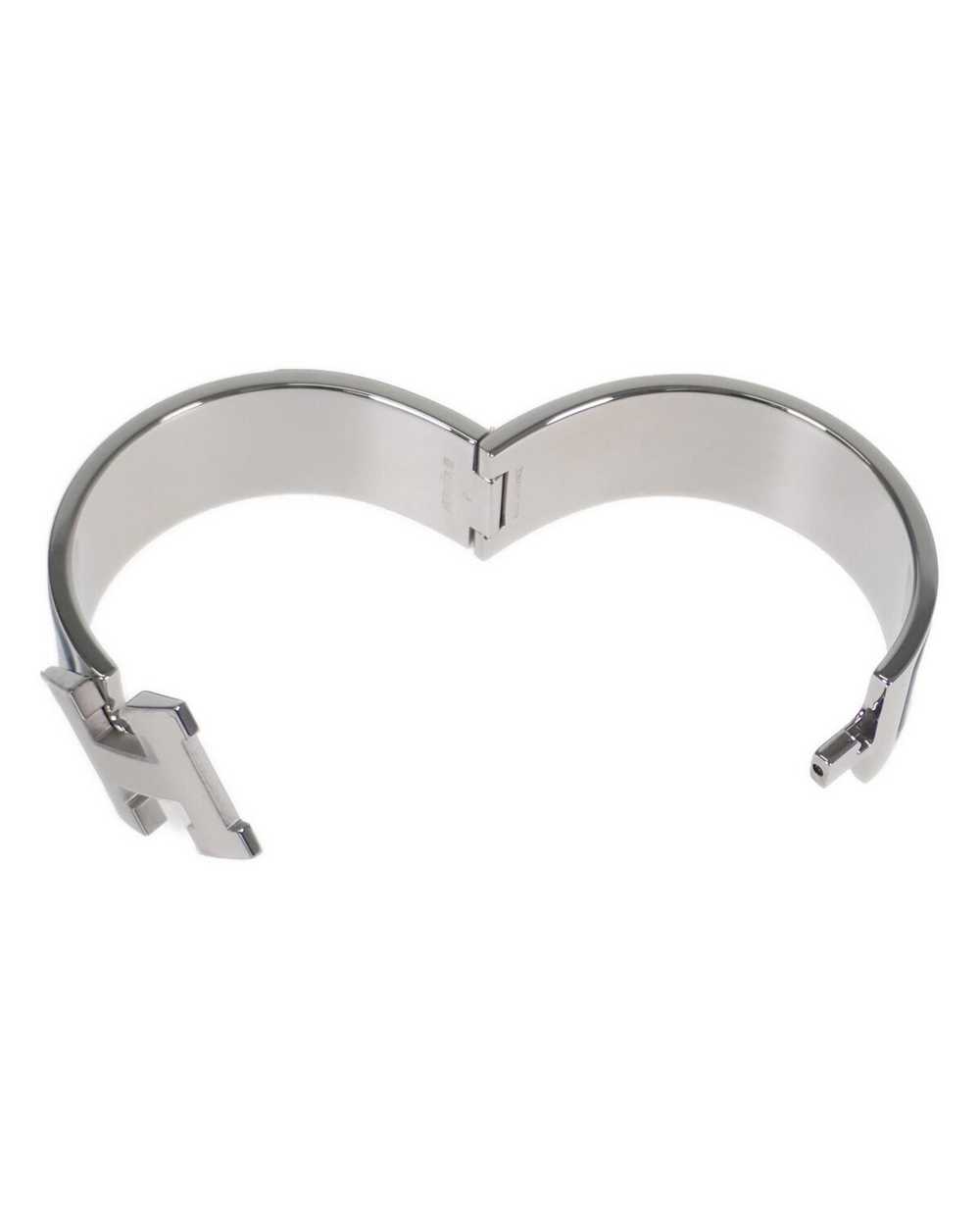 Hermes Silver Hermes Clic H Bracelet - Excellent … - image 4