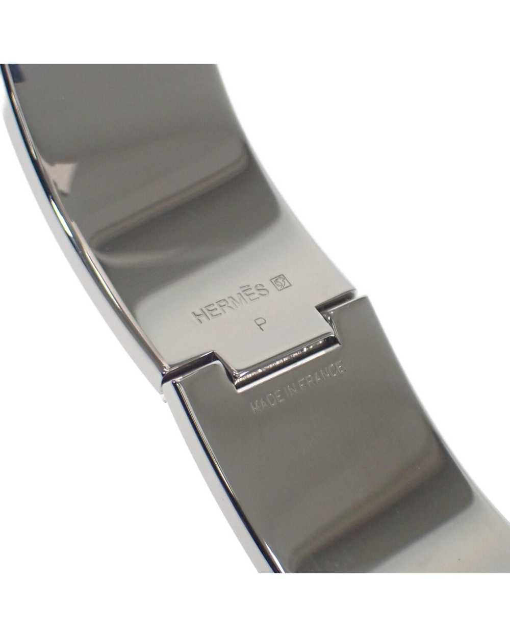 Hermes Silver Hermes Clic H Bracelet - Excellent … - image 5