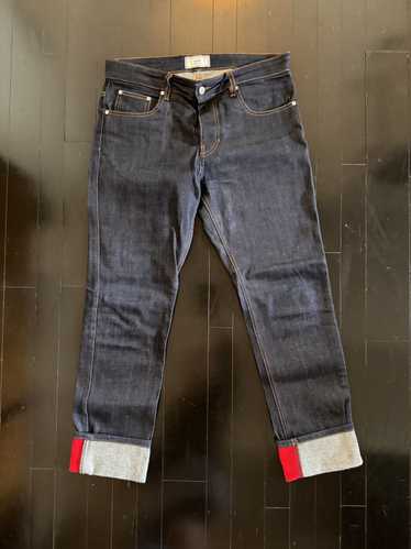 AMI Ami Paris Denim Jeans with Contrast Cuff