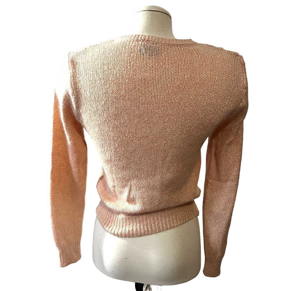 Vintage Vintage Pink Sweater Silk and Rabbit Hair… - image 2