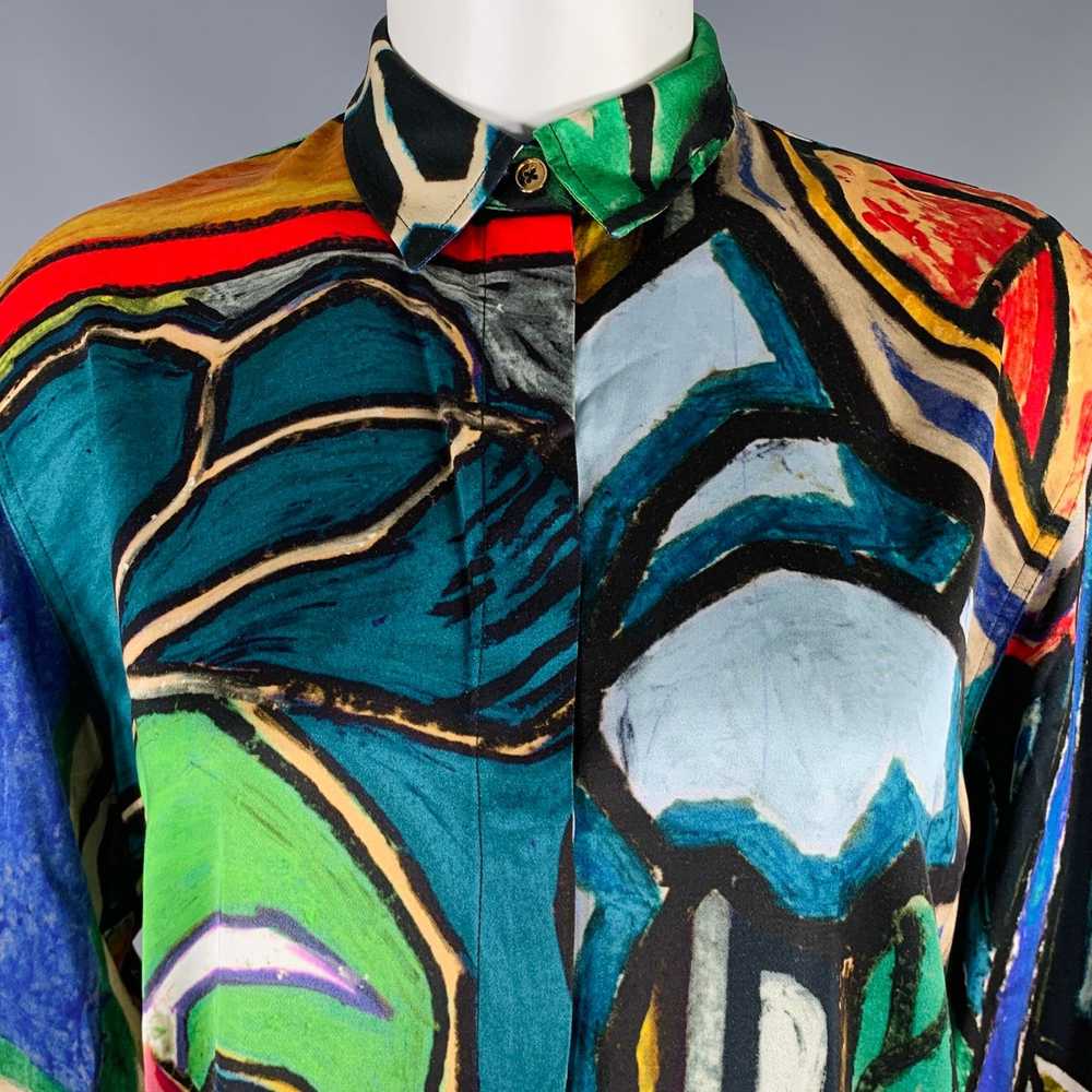 Paul Smith Multi Color Viscose Print Button Up Sh… - image 2