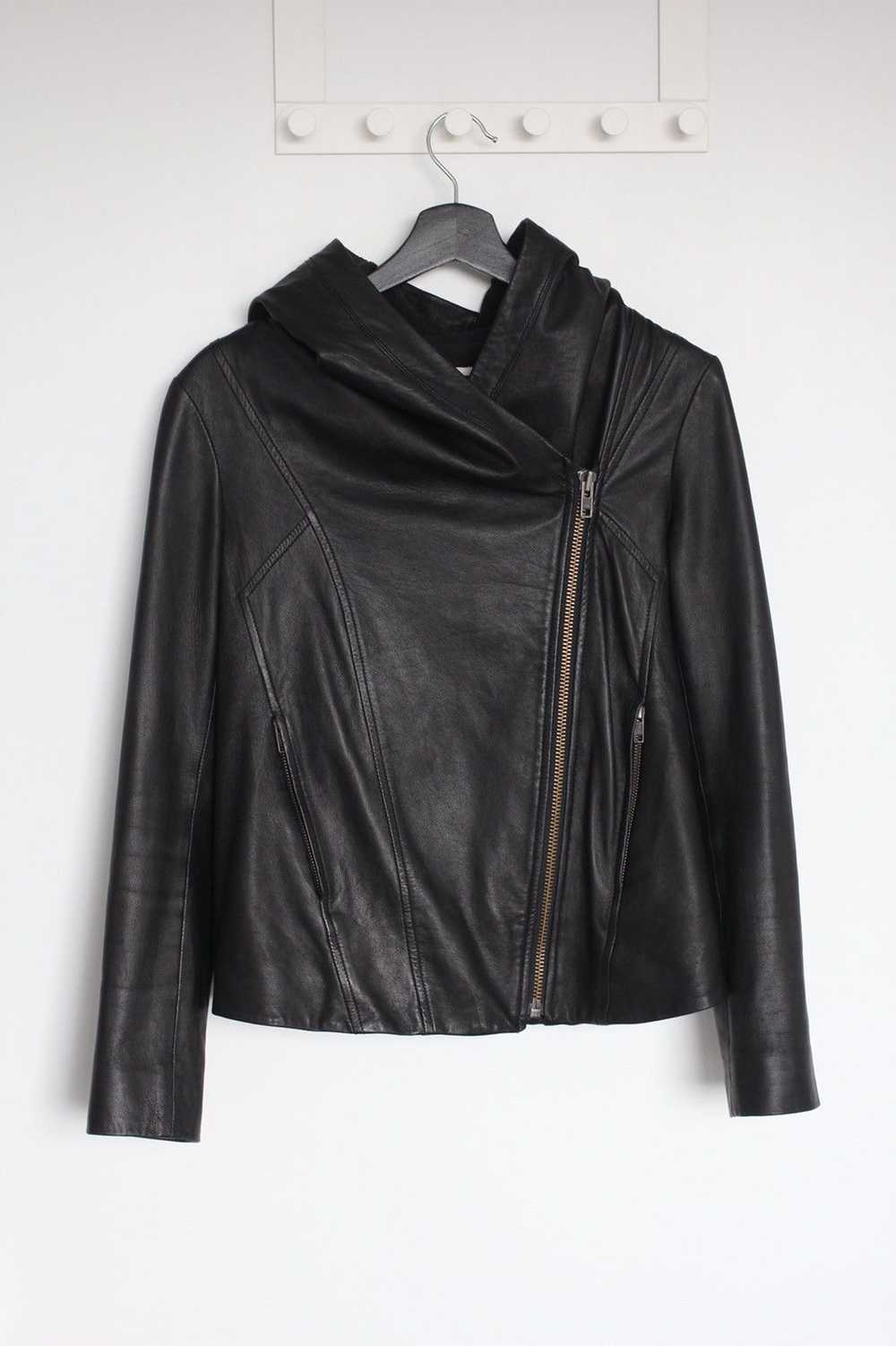 Helmut Lang Hooded Lamb Leather Jacket - image 1