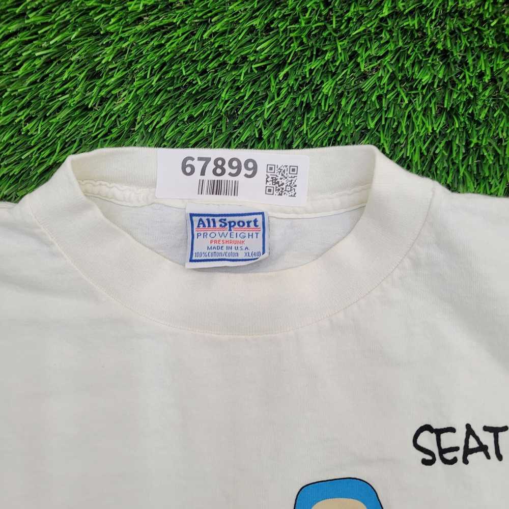 All Sport Vintage 1993 Seattle Shirt XL 23x26 Whi… - image 10