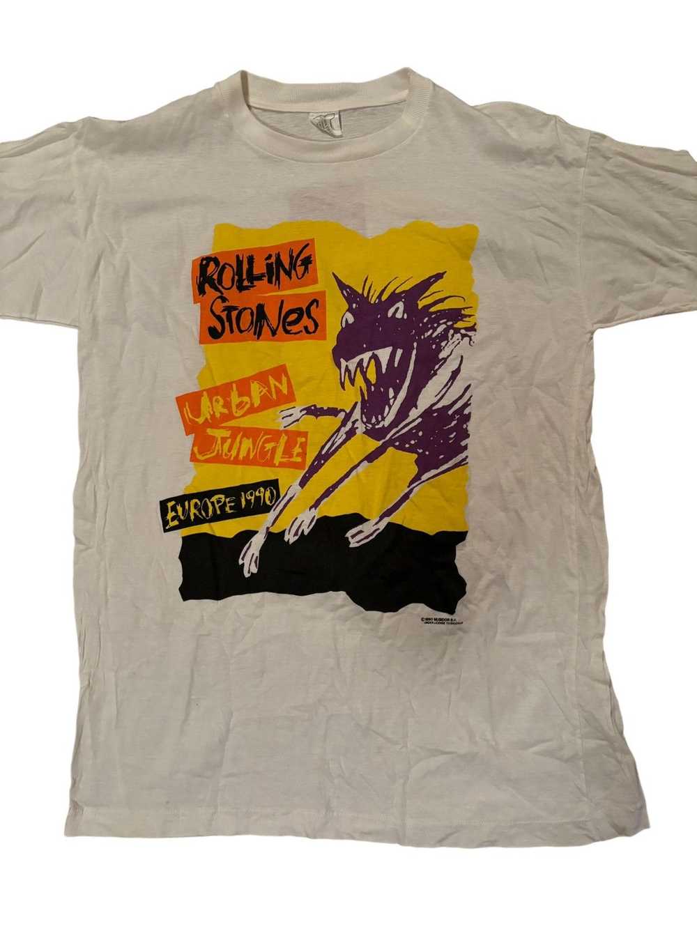 Band Tees × Vintage Vintage Rolling Stones 1990 U… - image 1