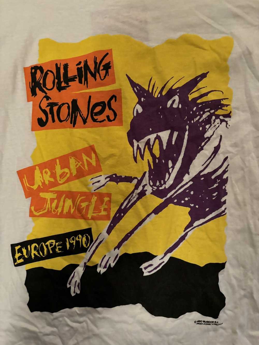 Band Tees × Vintage Vintage Rolling Stones 1990 U… - image 6