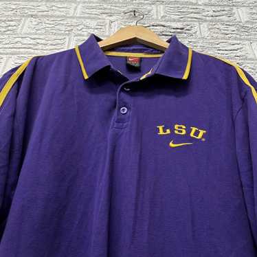 Nike Vintage 90s Nike LSU Tigers Embroidered Polo… - image 1