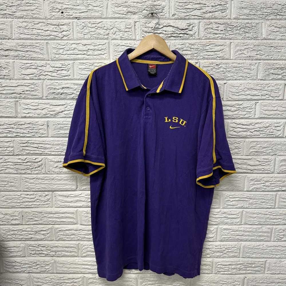 Nike Vintage 90s Nike LSU Tigers Embroidered Polo… - image 2