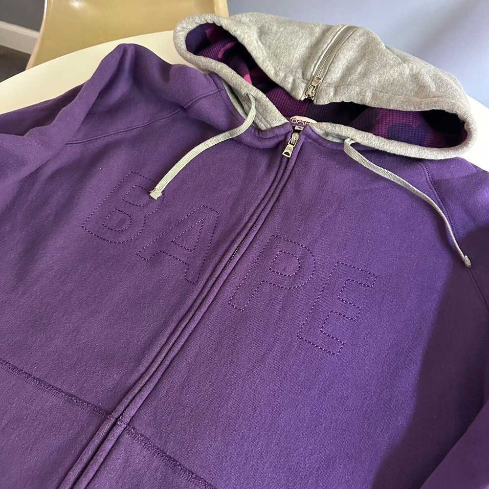 Bape Vintage Thermal Zip Up Hoodie - image 1