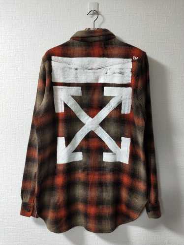 Off-White Off White Brushed Arrows Check Flannel S